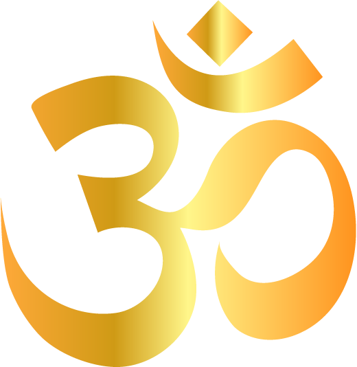 Om Golden Hindu Religious Symbol